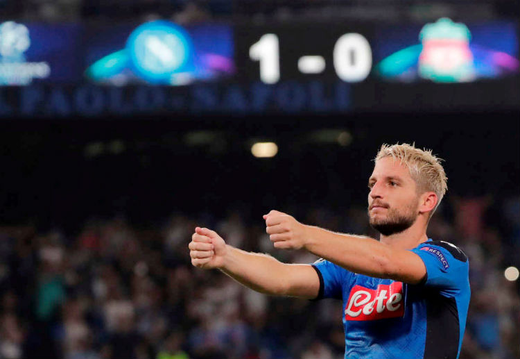 Dries Mertens is expected to lead Napoli upfront when they face Liverpool at Anfield
