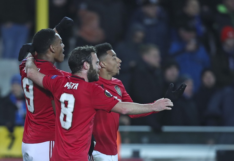 Manchester United will host Club Brugge in the second leg of their Europa League last-32 tie