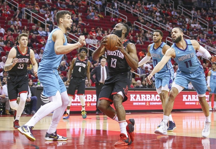 James Harden scores 40 points to lead the Houston Rockets in sealing a 125-110 win over the Hornets in the NBA