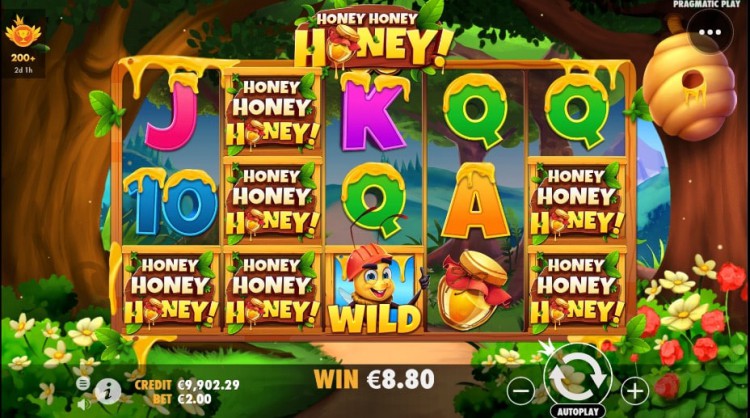 Honey Honey Honey is a fun three-line, five reel video slots game by SBOBET