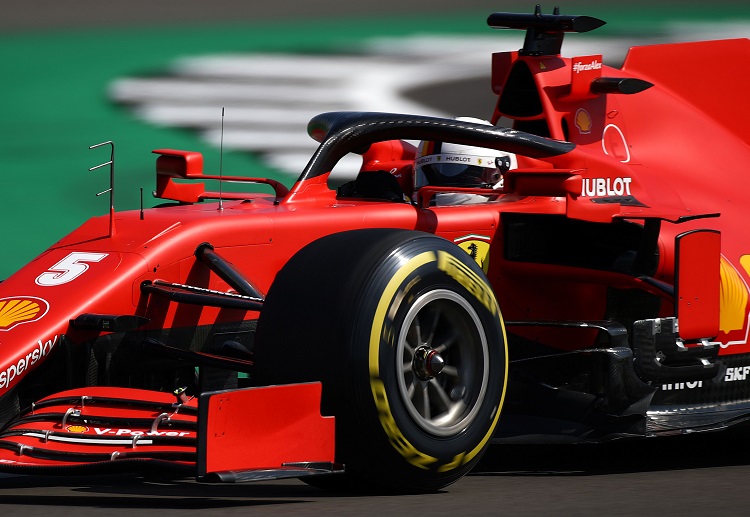 Ferrari's Sebastian Vettel was all the way down in 12th position in the 70th Anniversary Grand Prix