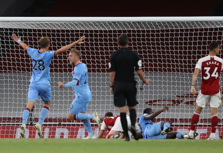 Michail Antonio nets West Ham's equaliser against Arsenal in their recent Premier League clash