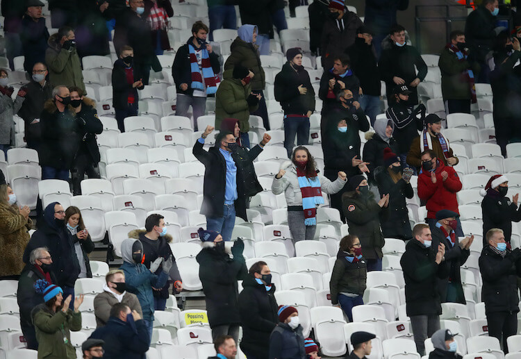 The London Stadium welcomes a limited number of fans during West Ham vs Manchester United clash in the Premier League