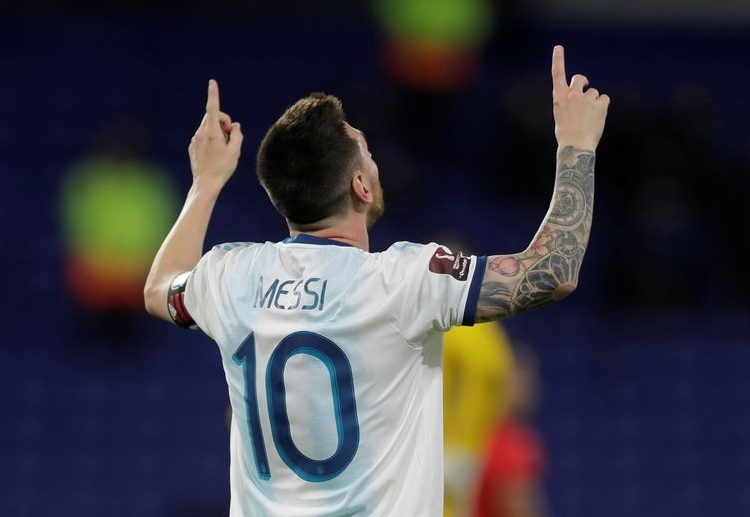 美洲杯前赛 梅西的行动瞬间