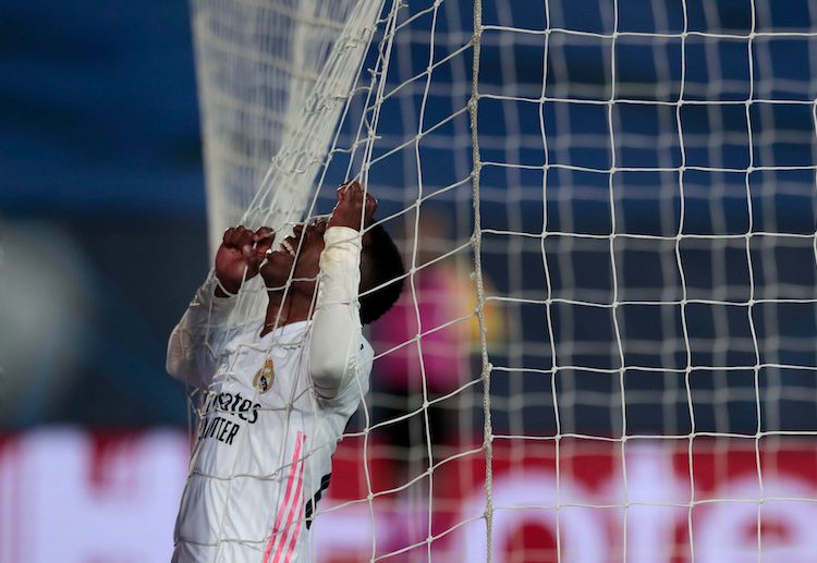 Vinicius Junior has won a penalty that led to Real Madrid's second goal during their Champions League game with Atalanta