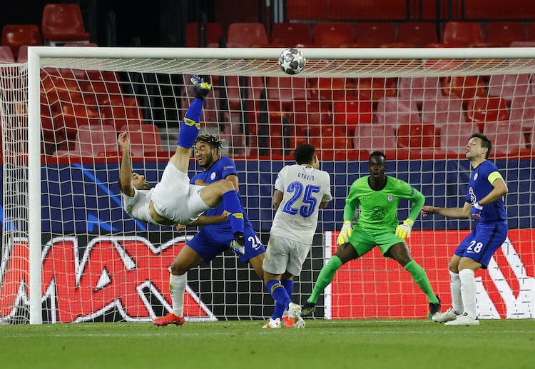 Mehdi Taremi scores a sensational bicycle kick for Porto during a Champions League match versus Chelsea