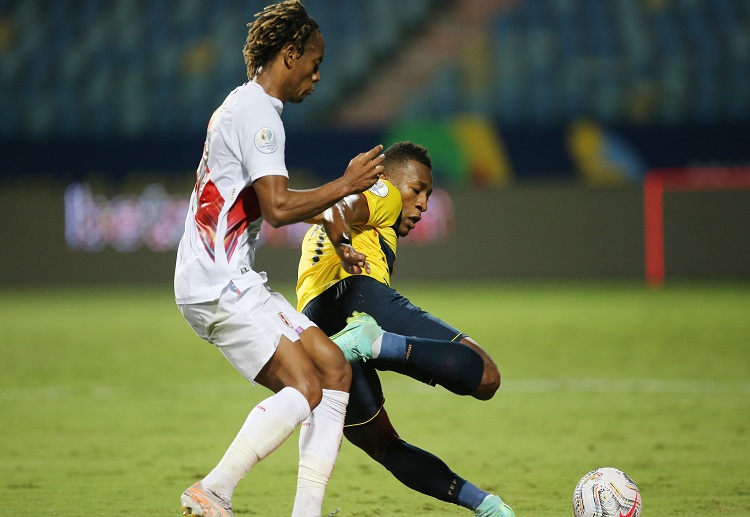 美洲杯 厄瓜多尔的特诺里奥正在进球