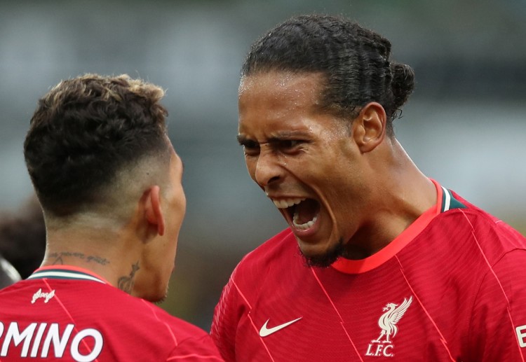 Virgil Van Dijk prepares as Liverpool take on Chelsea in the Premier League