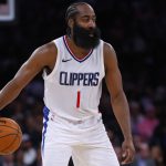 James Harden has scored 17 points during his LA Clippers debut against NBA rivals New York Knicks