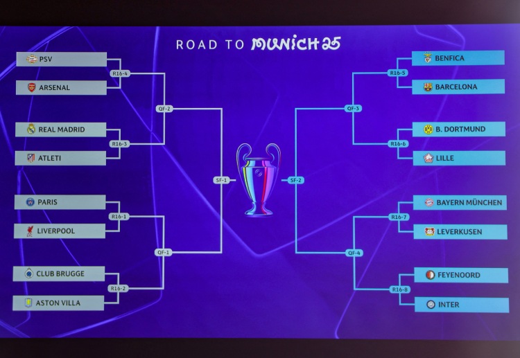 The Champions League Round of 16 draw in full