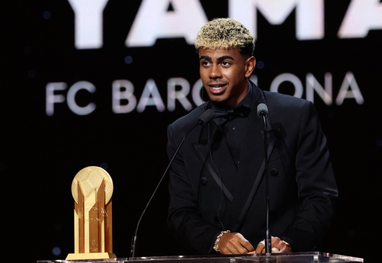 金球奖 西甲天才亚马尔再次荣膺科帕奖，成为最佳新星。