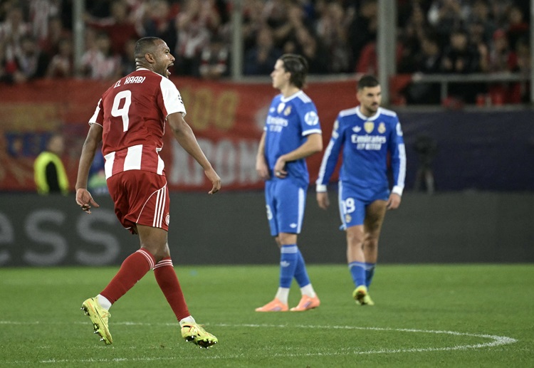 欧冠联赛 奥林匹亚科斯取得梦幻开局，第8分钟奇奎尼奥远射破门