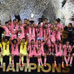 美职联 迈阿密国际首次捧起美职联冠军奖杯，梅西举杯欢呼，队友们尽情舞动庆祝